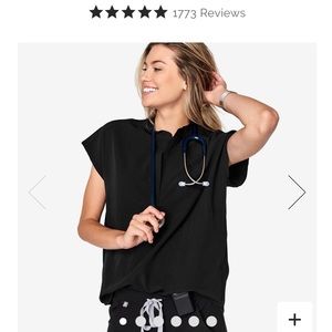 Figs Rafaela Scrub Top (Black/ XS)